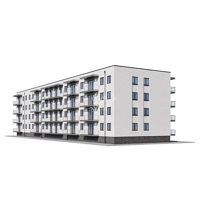 Modern Apartment House Design 3D model image 2