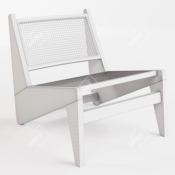 Elegant Kangaroo Lounge Chair 3D model image 2