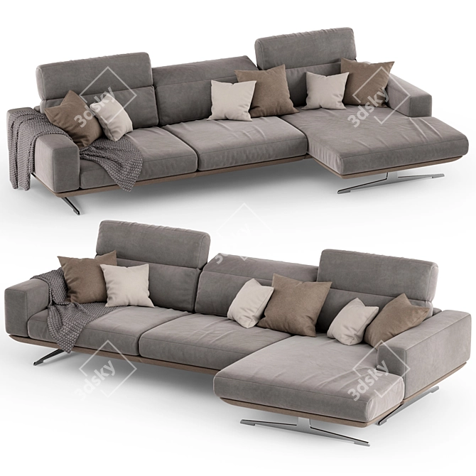 Modern Corner Sofa: Egoitaliano Gloria 3D model image 1