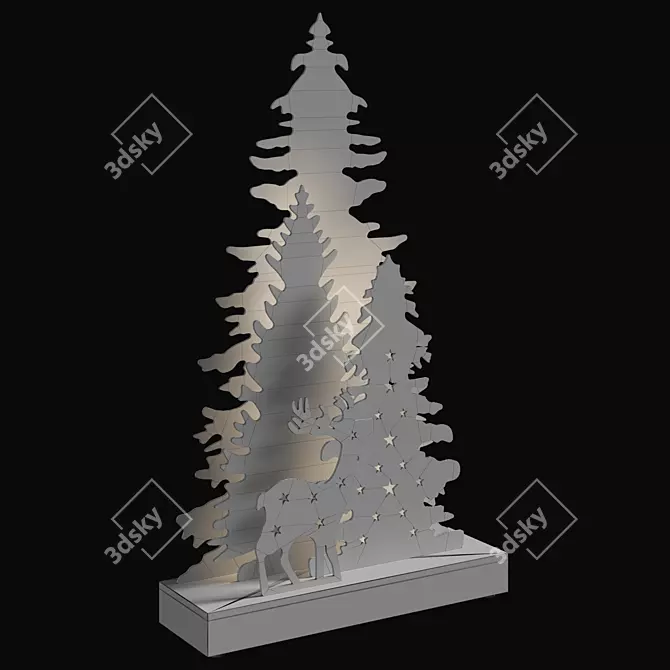 Festive Christmas Decor Set 3D model image 12