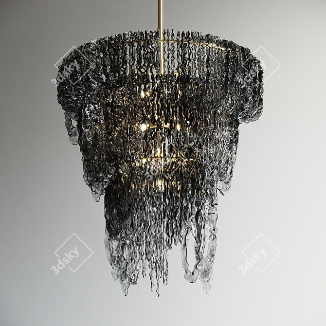 HANI OM Chandelier - Black Space Glam 3D model image 1