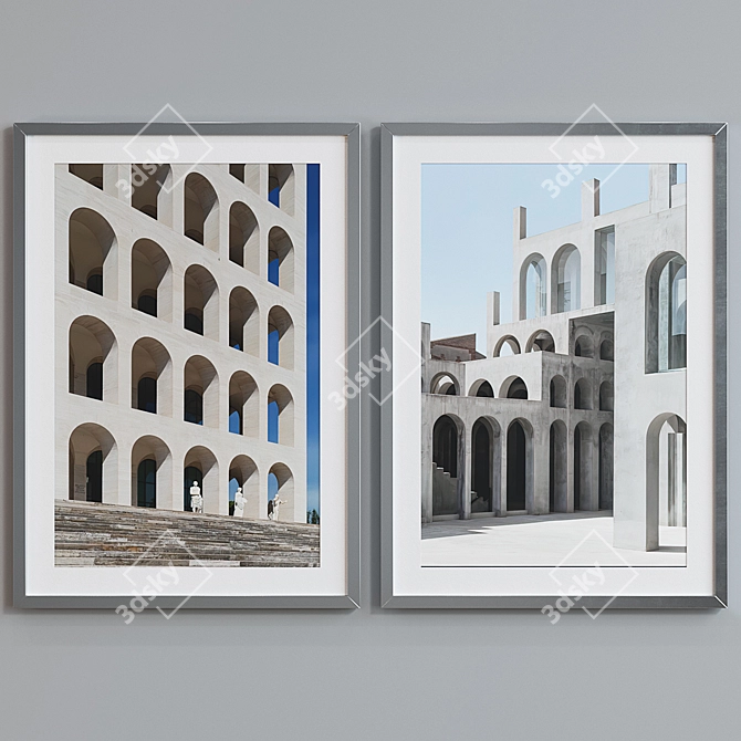 Arched Architecture Frame Set 242 3D model image 3