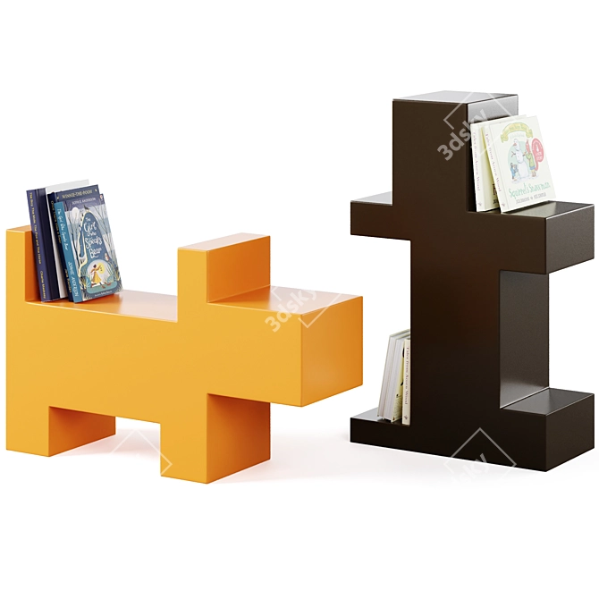 Dogbox: Children's Shelf-Seat by GAEAforms 3D model image 1