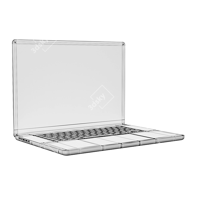 Apple MacBook Pro 16" 2021: Powerful & Sleek 3D model image 7