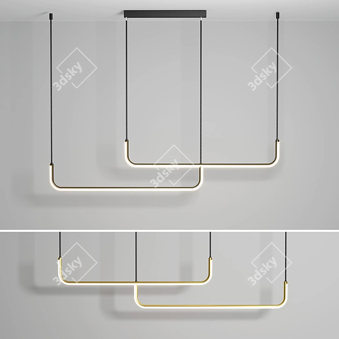 Modern Nordic LED Pendant Light 3D model image 1