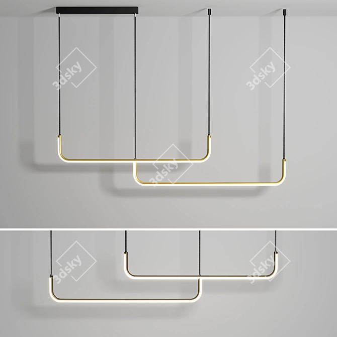 Modern Nordic LED Pendant Light 3D model image 2