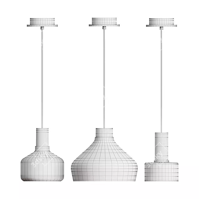 Sleek Trace Pendant Lamp 3D model image 6