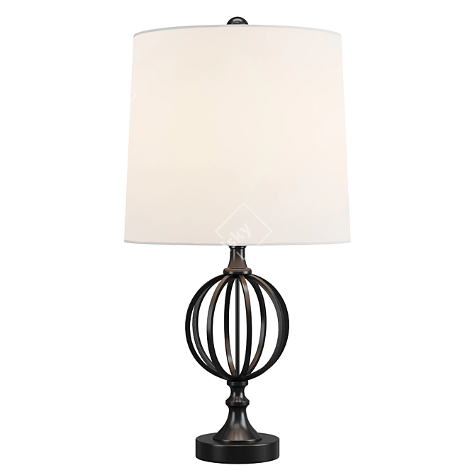 Modern Openwork Table Lamp 3D model image 1