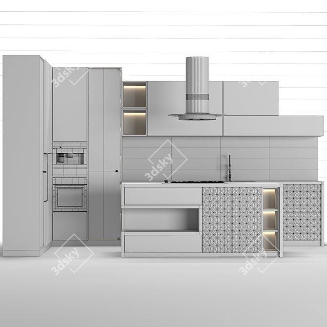 Modern Kitchen 2015: Functional & Stylish 3D model image 5