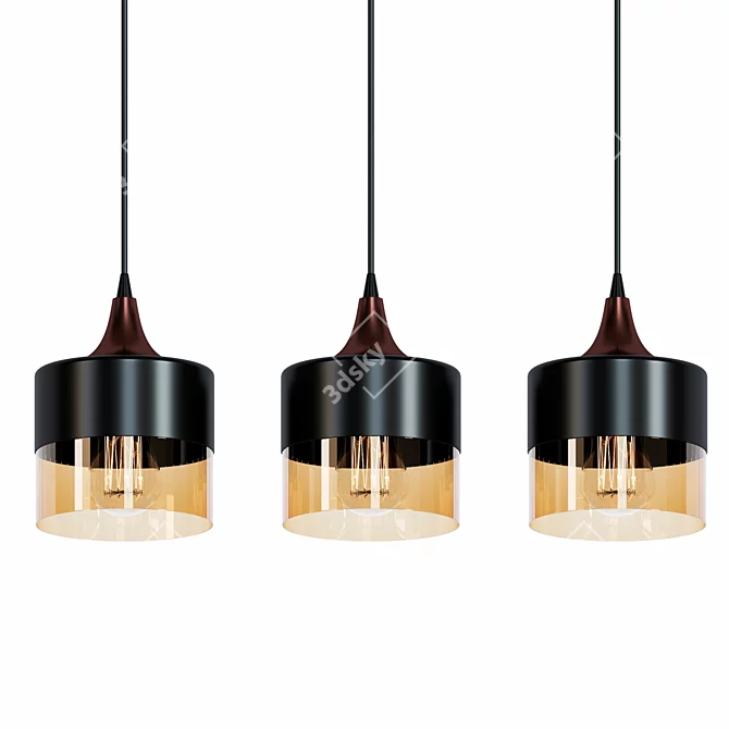 Barroso Linear Pendant Light 3D model image 1