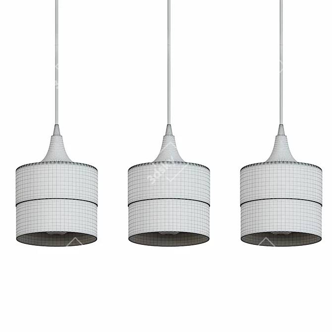 Barroso Linear Pendant Light 3D model image 2