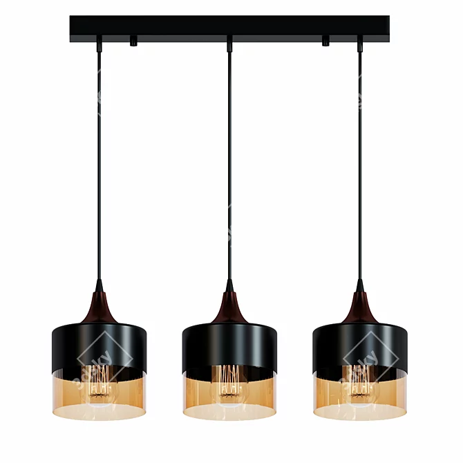 Barroso Linear Pendant Light 3D model image 4