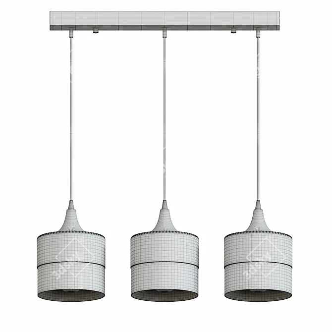 Barroso Linear Pendant Light 3D model image 5