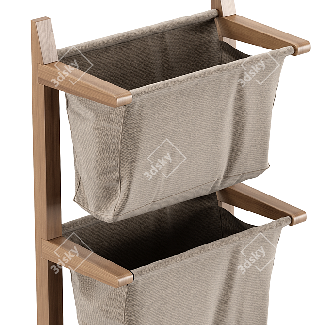 Norrgavel Bag Shelf Set: Scandinavian Storage Solution 3D model image 2