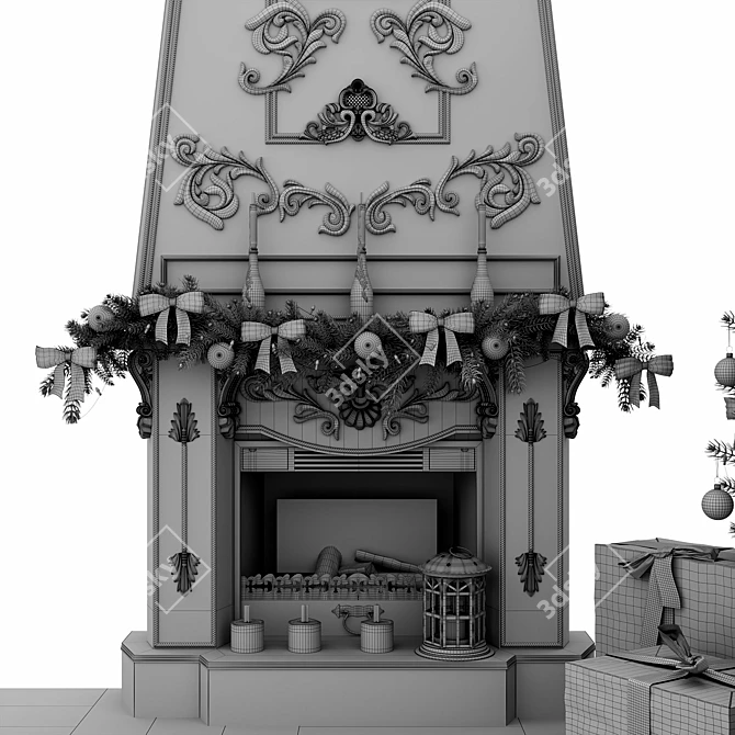 Fireside Christmas Tree 3D model image 4