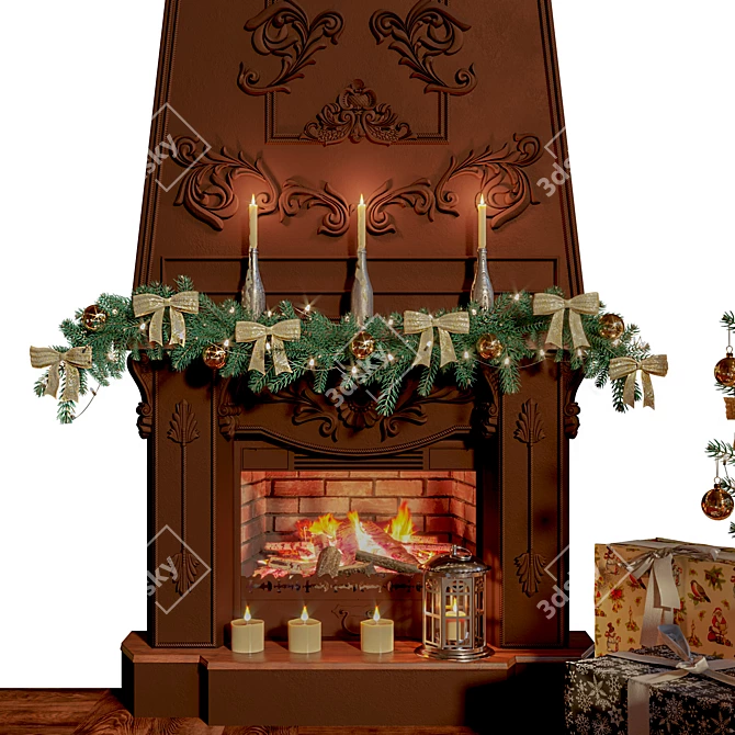 Fireside Christmas Tree 3D model image 6