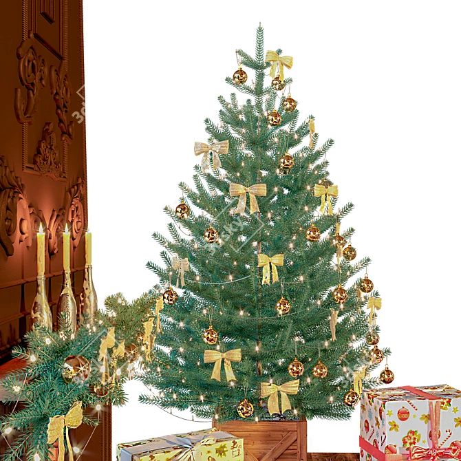 Fireside Christmas Tree 3D model image 7