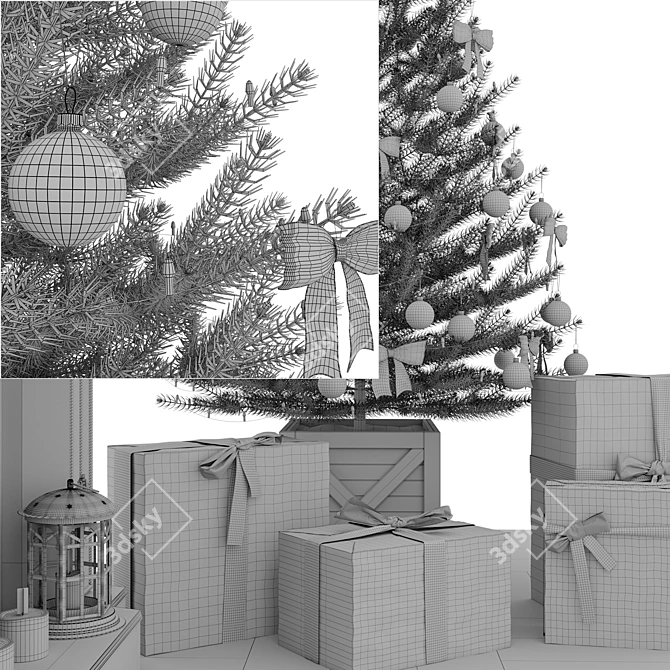 Fireside Christmas Tree 3D model image 9