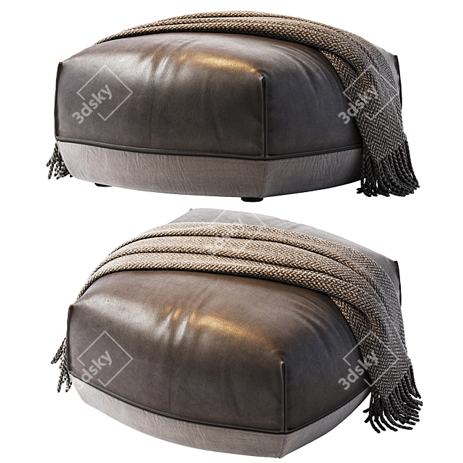 Brioni Medium Pouf - Stylish and Versatile Seating Solution 3D model image 1