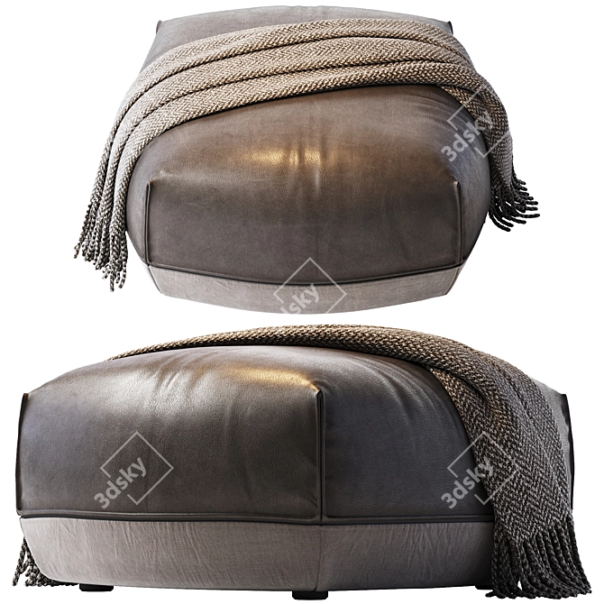 Brioni Medium Pouf - Stylish and Versatile Seating Solution 3D model image 5