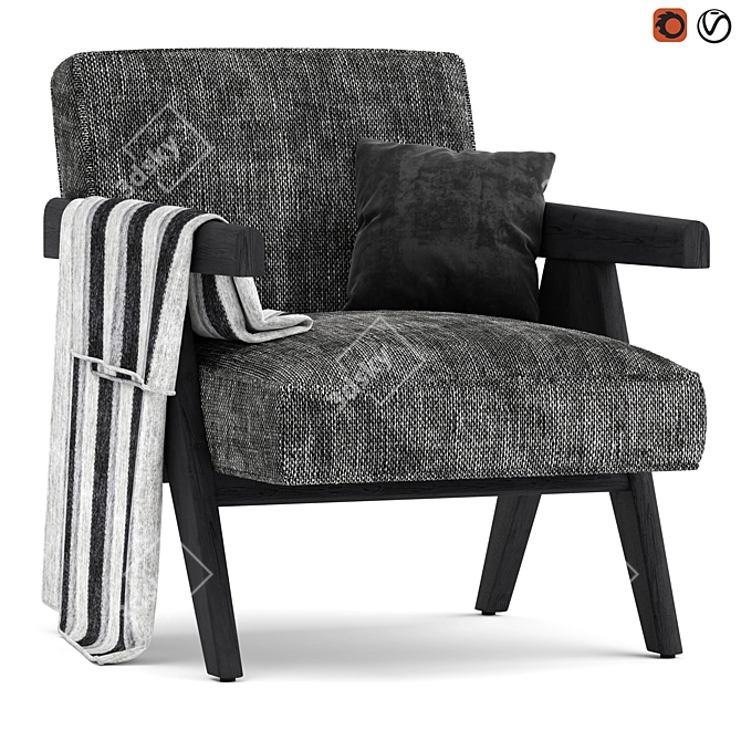 Eichholtz Greta Armchair: Stylish and Compact 3D model image 1