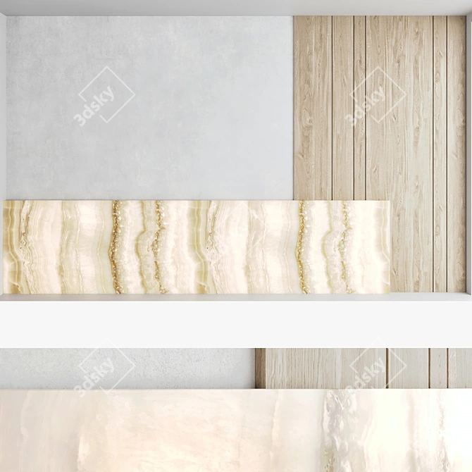 Title: Modern 3D Decorative Wall Panel 3D model image 3