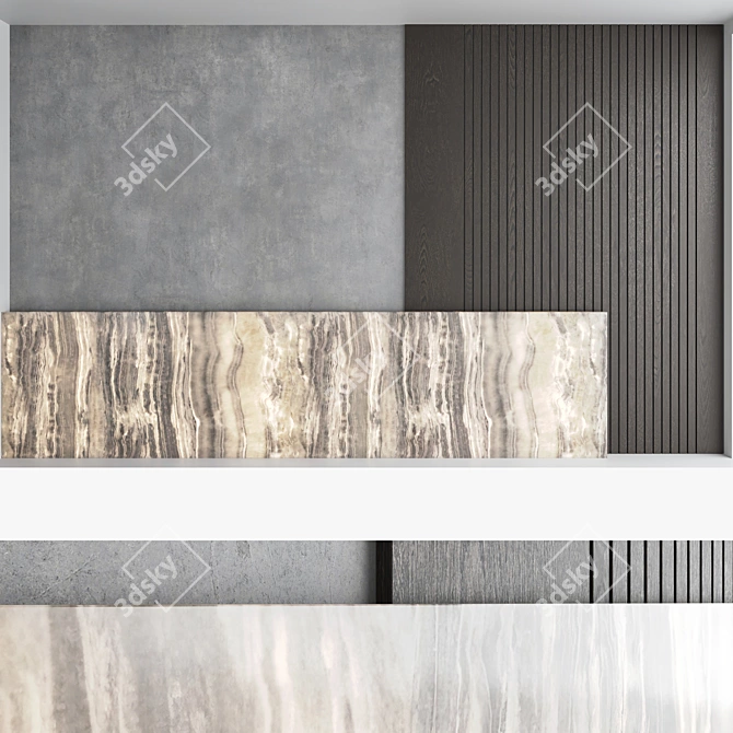 Title: Modern 3D Decorative Wall Panel 3D model image 4