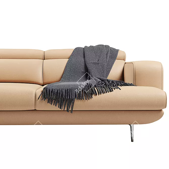 FENDA Millet Corner Sofa: Stylish & Spacious 3D model image 3