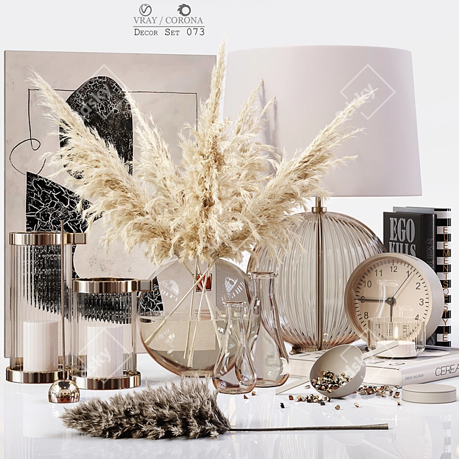 Elegant Decor Set 073: Detailed and High Quality 3D model image 1