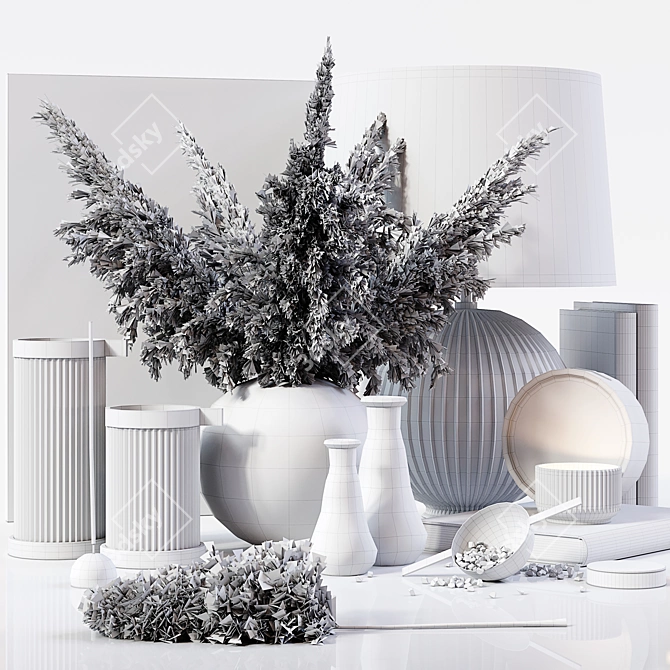 Elegant Decor Set 073: Detailed and High Quality 3D model image 5