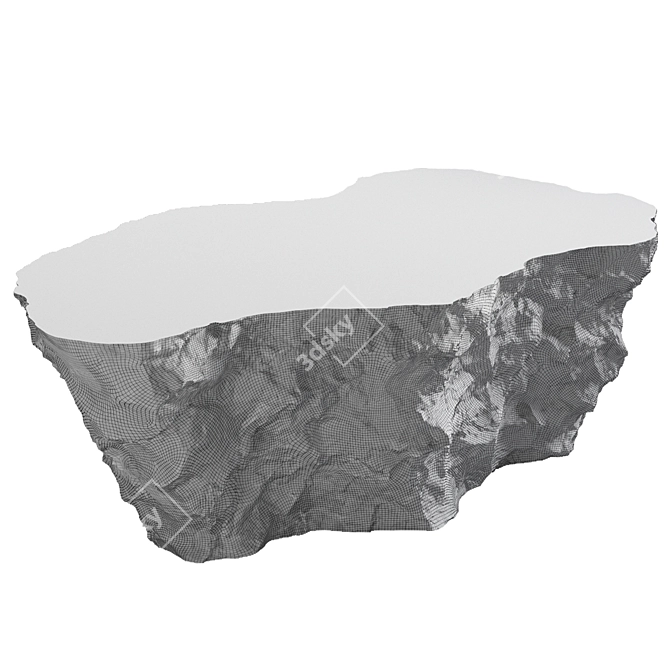 Stylish Stone Coffee Table 3D model image 6