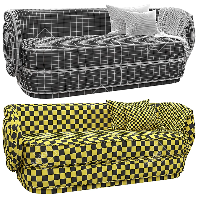 Dazzle in Dyor: Smania Sofa 3D model image 3