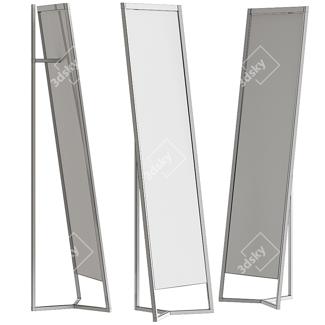 Club Mirror: Free-standing Elegance 3D model image 2