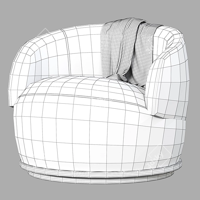 Orbit Armchair 2017: Sleek, Stylish, and Versatile 3D model image 5