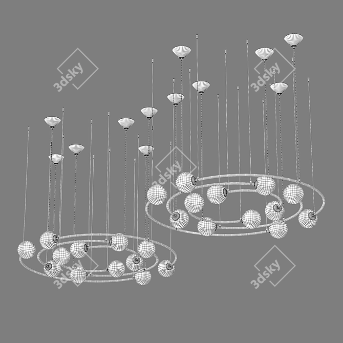 Brook Pendant Lamp: Bogates 359/12 & 360/12 3D model image 3
