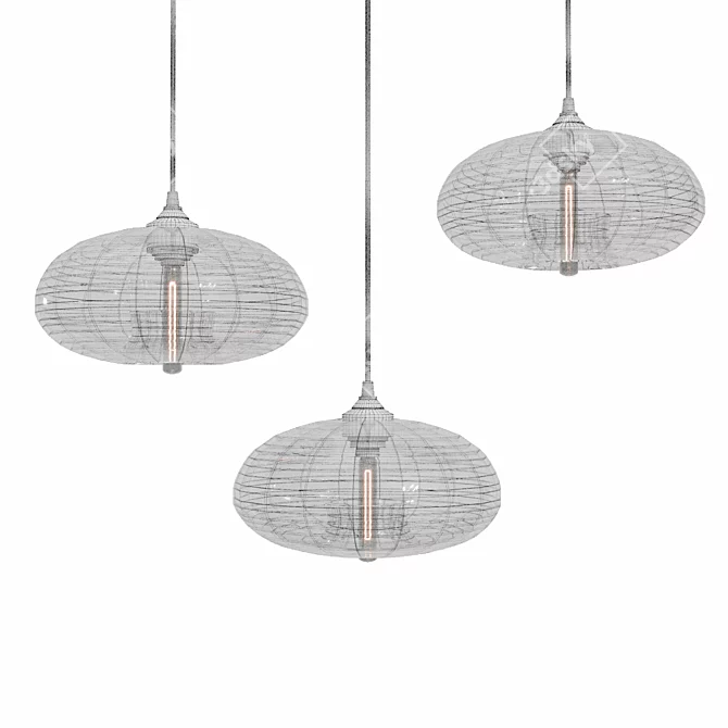 Nordic Glass Pendant Light 3D model image 3