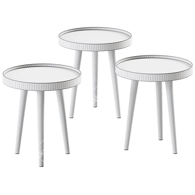 Scandinavian Style Coffee Table 3D model image 2
