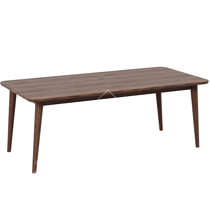 Tate Walnut Extendable Dining Table 3D model image 1