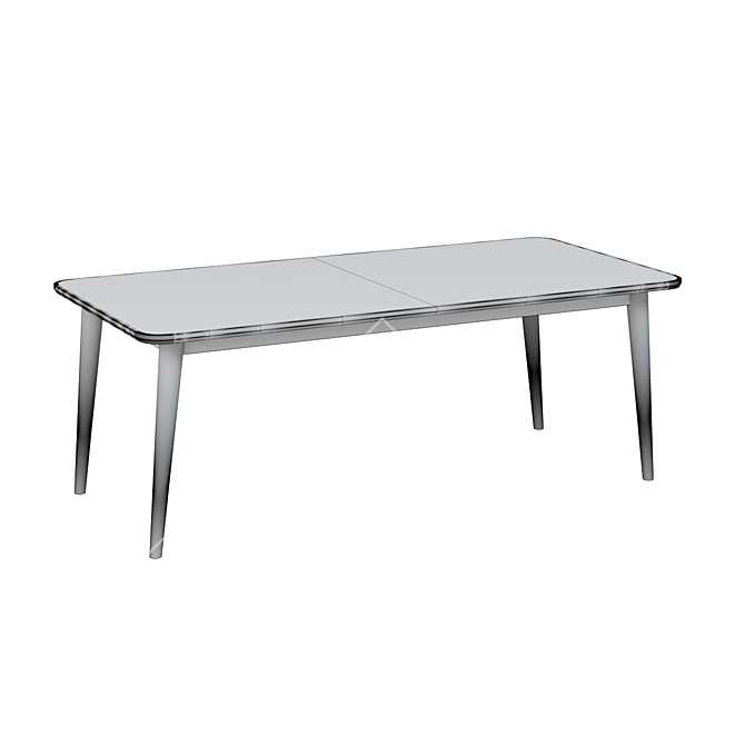 Tate Walnut Extendable Dining Table 3D model image 2