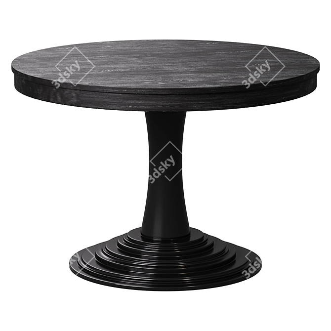 Aniston Black 45" Round Dining Table 3D model image 1