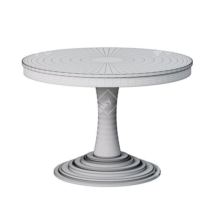 Aniston Black 45" Round Dining Table 3D model image 2