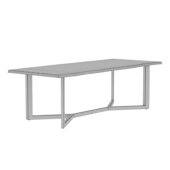 Title: Verge Black Dining Tables: Timeless Elegance 3D model image 2