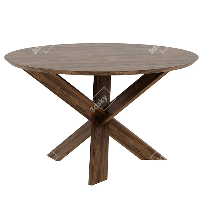 Modern Round Dining Table: Apex 3D model image 1