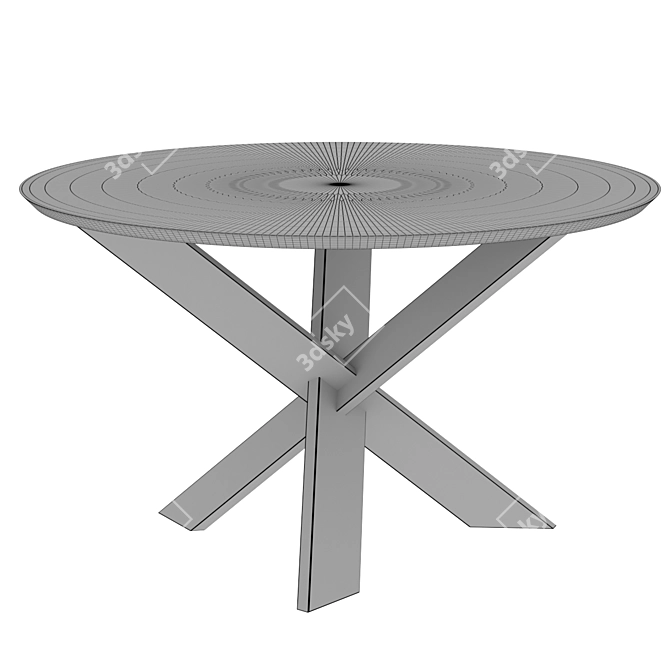 Modern Round Dining Table: Apex 3D model image 2