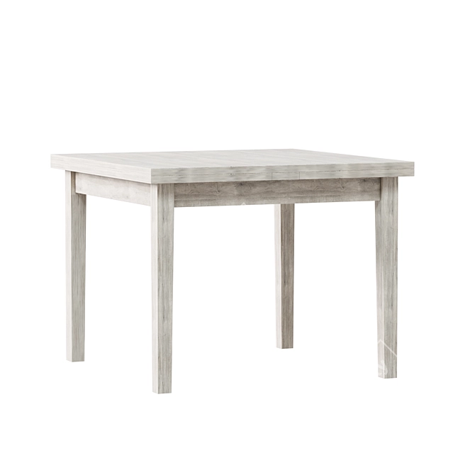 Pratiko Dove Gray Square Dining Table 3D model image 1