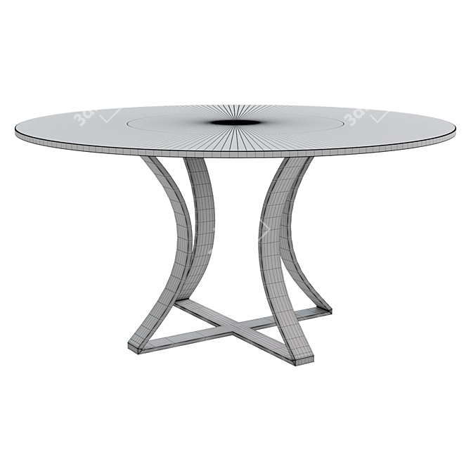 Marble Top Dining Table: Elegant and Sleek 3D model image 2