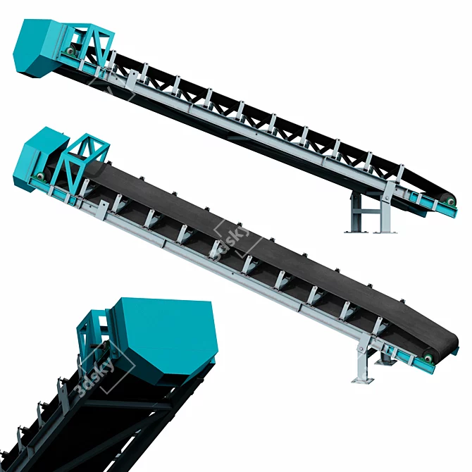 Concrete Batching Plant Vibrating Screen 3D model image 3