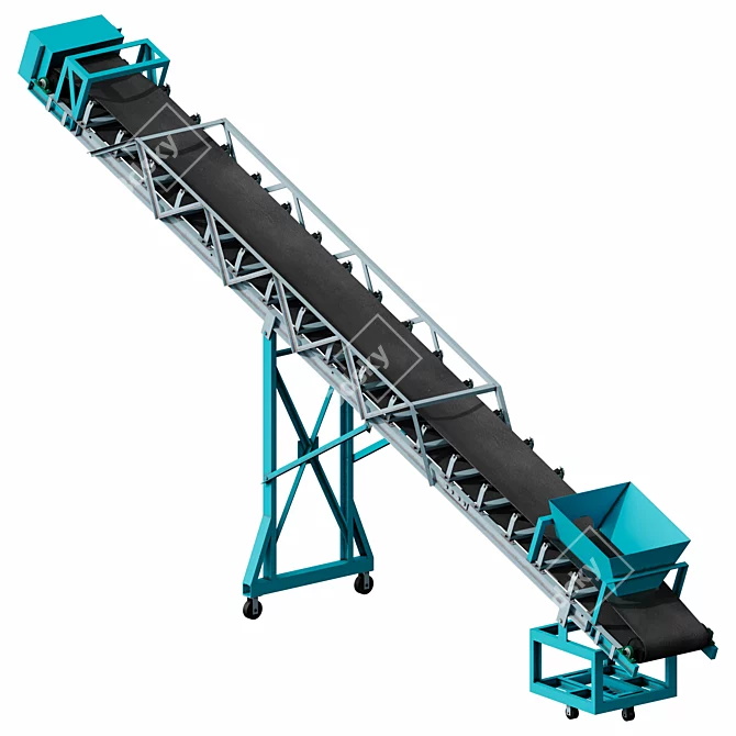 Concrete Batching Plant Vibrating Screen 3D model image 1