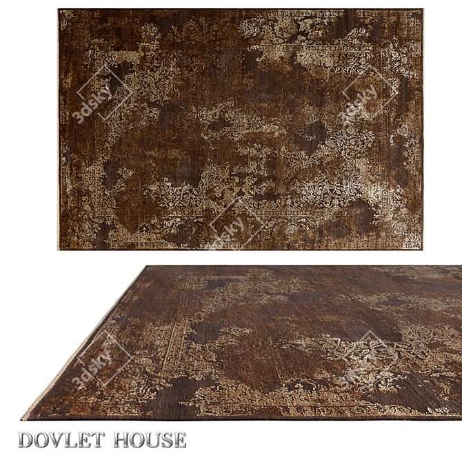 Deluxe Illusion Silk & Wool Carpet 3D model image 1