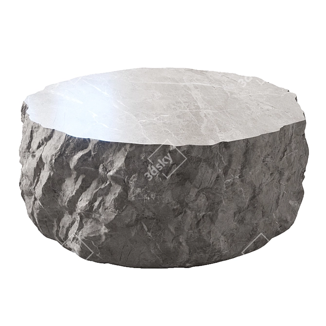 Modern Stone Coffee Table 3D model image 1